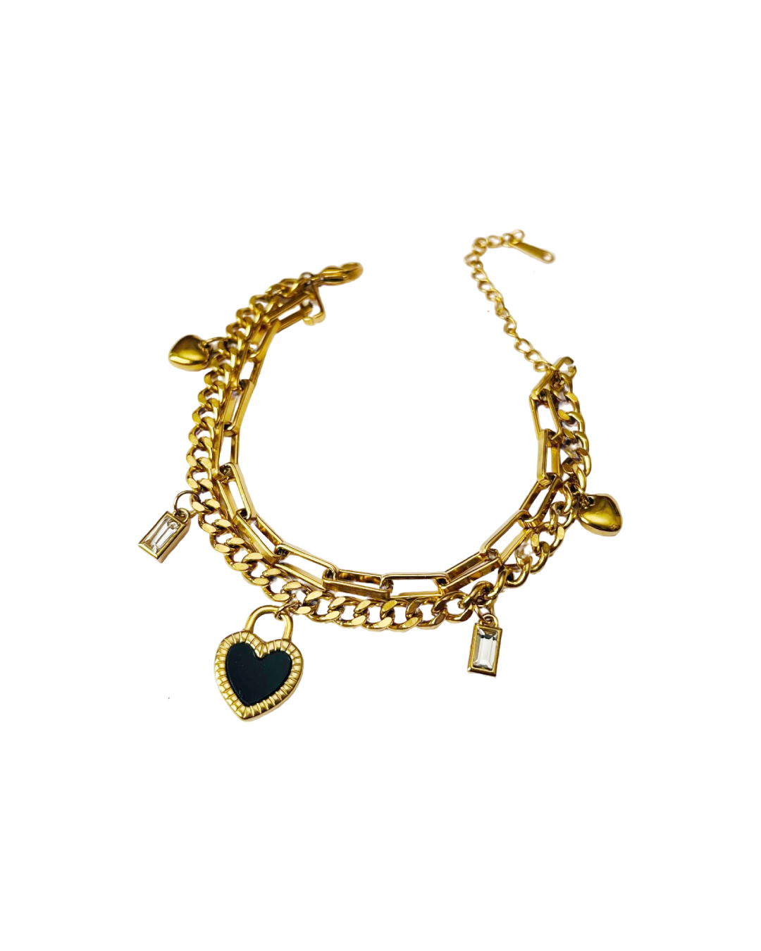 Double Face Heart Bracelet
