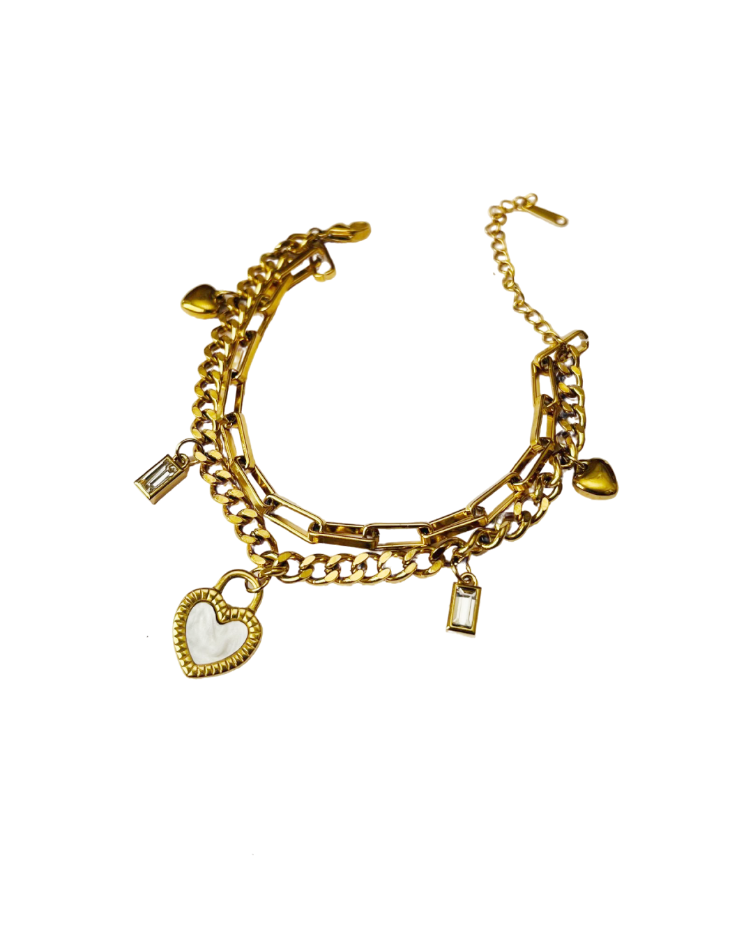Double Face Heart Bracelet